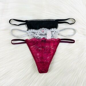 Victoria’s Secret V-String Thong Pantie Bundle Medium